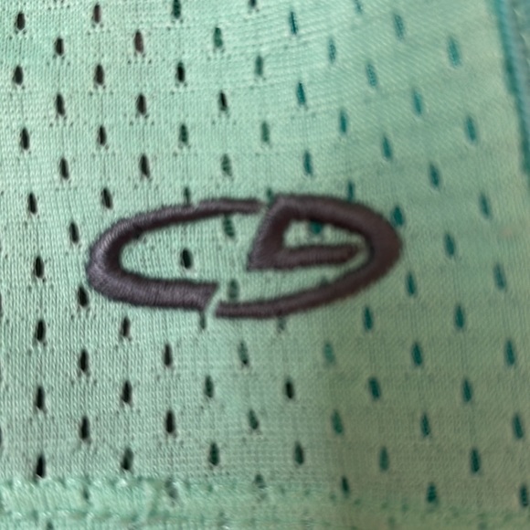 Champion. The inside the spandex is a light gray, the shorts are a light teal. - Picture 2 of 3